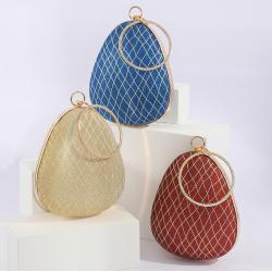 Characteristic Exquisite Clutches Oval Round Rhinestone Evening Bag Women handbag evening purse for party wedding