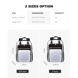 LOVEVOOK wholesale quilted laptop backpacks school bags with usb daily life for women 15.6in 17in large travel business backpack