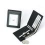 Bifold wallet customized carbon fiber PU leather men wallet
