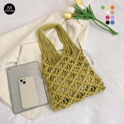 Hot Sales Bolsos De Mujer Mesh Cotton Bag Beach Bag Fruit Bags For Girls