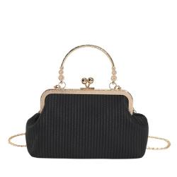HR056 New Trend Women Evening Party Clutch Bags PU Shell Shaped Lock Catch Open Bags Luxury Weddings Retro Banquet Handbag