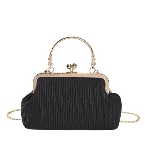 HR056 New Trend Women Evening Party Clutch Bags PU Shell Shaped Lock Catch Open Bags Luxury Weddings Retro Banquet Handbag