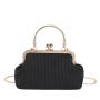 HR056 New Trend Women Evening Party Clutch Bags PU Shell Shaped Lock Catch Open Bags Luxury Weddings Retro Banquet Handbag