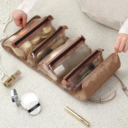New Folding Cosmetic Makeup Bag Large Capacity Hanging Travel Toiletry Bag For Women