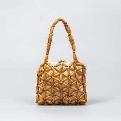 Special Small Women Handbags Wooden Bead Purse Ladies Casual Shoulder Crossbody Handbags Bucket Clutch Bag Wholesale
