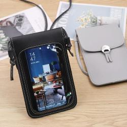 Factory Wholesale Phone bag for women Fashion Women's Portable Mobile Phone Bag Transparent Touch Screen Shoulder Messenger Bag