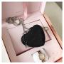 Cute Heart Shape Girls Zipper Handbag Embossed Crocodile Decoration Vegan Leather Sling Bag Small Handle Satchel Crossbody Purse