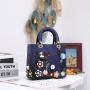 high handmade ladies bag designer female bag good quality factory direct sales flowers handbag for women luxury trends bag 25 cm