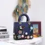 high handmade ladies bag designer female bag good quality factory direct sales flowers handbag for women luxury trends bag 25 cm