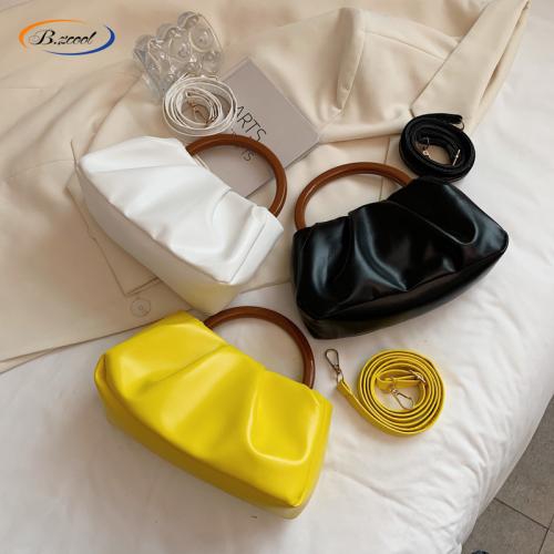 2022 Summer Newest Ladies Handbags Women Bag Softface Pleat Fashion Design Ladies Women Shoulder Crossbody Bags Pu Leather