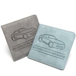 ZR580 Unisex Driver's License Bag Protective Cover Insurance Information PU Bag Motorcycle Magnetic Attraction Card Holder