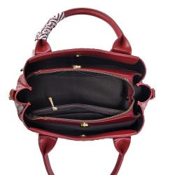 2024 Custom Ladies Fashion High Quality Shoulder Bag PU Leather Large Capacity Women's Tote Handbags With Zipper