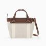 OEM ODM Fashion Canvas Tote Bag Pu Handle Designer Ladies Handbag Cotton Canvas Crossbody For Women