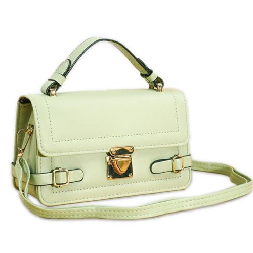 ZR789 Woman PU Retro Bag Daily Life Girl Horizontal Solid Color Small Square Single Bag Girl Button Underarm Versatile Bag