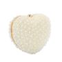 Fashionable wedding party pearl embroidery heart shaped evening bag pearl handbags women clutch purse pochette femme