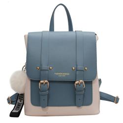 ZR375 New Women's Bag Backpack Girl Pleasure PU Leather Waterproof Schoolbag Female Versatile Zipper Travel Bag