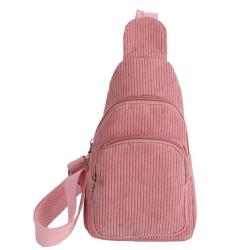 HR528 New Women's Chest Bag Corduroy Waistpack New Casual Lightweight Shoulder Bag Versatile Simple Crossbody Running Waist Bag