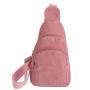 HR528 New Women's Chest Bag Corduroy Waistpack New Casual Lightweight Shoulder Bag Versatile Simple Crossbody Running Waist Bag