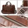 Retro First layer Cow Leather Laptop Briefcase For Men Design Business Customised Size Luxury Wear proof Men's Briefcase