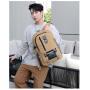 HR150 Men's Fashion New Trend Backpack Leisure Canvas Backpack for High School Students Outdoor Sports Computer Travel Bag
