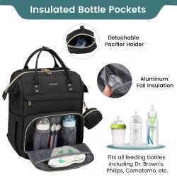 Waterproof Stylish Travel Diaper Backpack Multifunction Large Nappy Bag with Changing Pad & Pacifier Case mummy baby diaper Bag