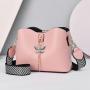 Simple large capacity fashionable solid color crossbody bag