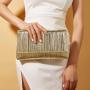 Luxury PU metal colors golden women clutch bags shiny dinner dress clutch purses and handbags for women factory wholesale