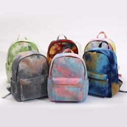 Keymay RTS Stock Hign Quality Hiking Travel Backpack College Backpack School Bag  Corduroy Tie Dye Fashion Backpack