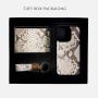 Ins Popular Real Genuine Snake Skin Leather Card Holder Key Ring Keychain Luxury Mobile Phone Case For Iphone 14 15 Pro Max Plus