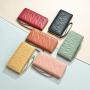 2022 New Style Long Zipper Coin Purse Embroidery Large-capacity Wallet Thread Mobile Phone Clutch Wallet For Women carteras para mujer
