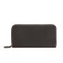 ZF258 Men Long Soft First Layer Cowhide Money Clip Zipper  Pockets Checkbook Cover Slim Card Holder Simple Coin Wallet