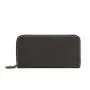 ZF258 Men Long Soft First Layer Cowhide Money Clip Zipper  Pockets Checkbook Cover Slim Card Holder Simple Coin Wallet