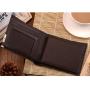 Leather Key Chain Wallet Gift Set for Men Custom Vegan PU Leather RFID Blocking Bifold Wallet