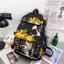 New Large Capacity Graffiti Student Bag Street Cool Male Backpack Female College Student Travel Bag