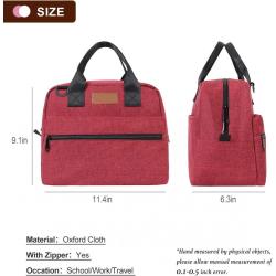 Gelory Insulated Lunch Bag Box Cooler Totes Handbag With Pockets And Removable Adjustable Shoulder Strap For Man Woman Work