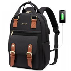 LOVEVOOK Cute Waterproof Small Backpack Fashion Mini Casual Daypack Travel College Work Daily laptop Backpack Women with usb