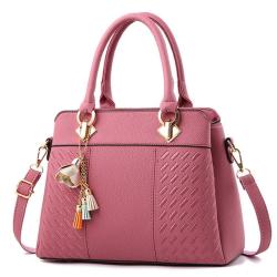 Korean Style Women Hanging Decoration Lichee Handbags China Wholesale PU Lady Bags Girl Pure Color Zipper Square Bag