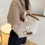 ZR785 Women Beach Bag Handbag Fashion Handmade Woven Straw Summer Messenger Crossbody Bag Girls Lady Straw Tote Bag Shopping