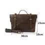 Custom  Men's classic briefcase  retro  Crazy Horse  leather men tote bag fashion Men business bag factory wholesale
