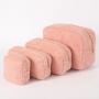 RTS Hot Sale Brown Pink Nude Fuzzy Makeup Bag Portable Women Small Size Teddy Velvet Plush Teddy Cosmetic Bag