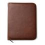 Premium A4 Leather Portfolio Embossing Exporting File Folder Zipper Closure