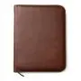 Premium A4 Leather Portfolio Embossing Exporting File Folder Zipper Closure