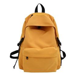 ZF162 Solid Color Nylon Shoulder Bag Female High School Backpack Male College Students Schoolbag Waterproof Wear-resistant