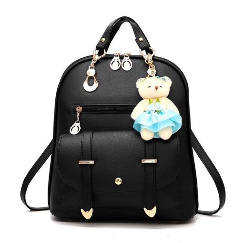 Fashion latest designers women bags black leather cute women's backpacks for girls