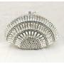 New scalloped diamond clutch hollowed-out diamond evening bag bling rhinestone women luxury clutch evening bags
