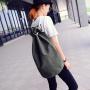 Factory Wholesale Fashion Canvas Backpack Korean Drawstring Bucket Backpack Outdoor Leisure Student Basketball Bag