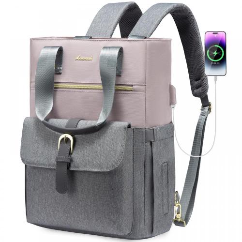 Custom OEM Convertible Cute Waterproof Computer Daypack for College Travelling Teacher Nurse Work Laptop Backpack Bags for Women