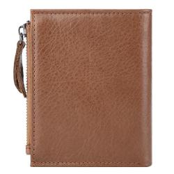 RFID Anti-Theft Man Casual Short Wallet Vintage Slim leather wallet for men credit card holder multi-function wallet with zipper