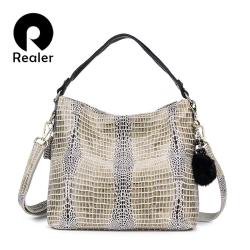 LOVEVOOK Realer high quality soft genuine leather bag ladies handbags snakeskin looks women bags