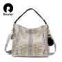LOVEVOOK Realer high quality soft genuine leather bag ladies handbags snakeskin looks women bags